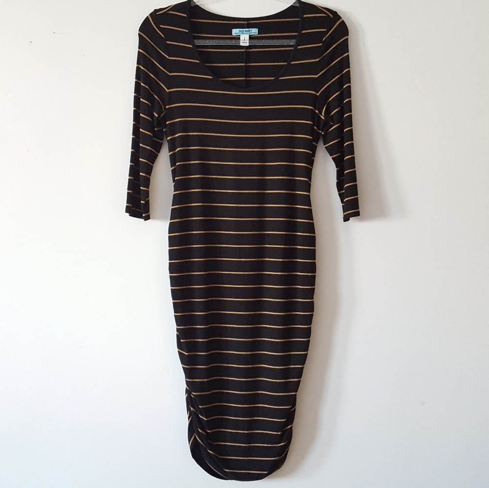 Maternity Fitted Stripe Dress Size Small